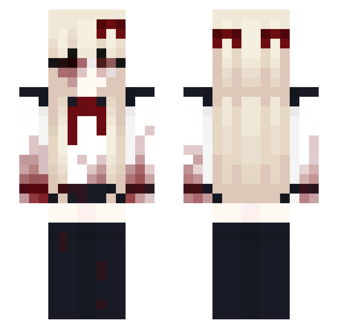 oKlr Minecraft skin, front and back view