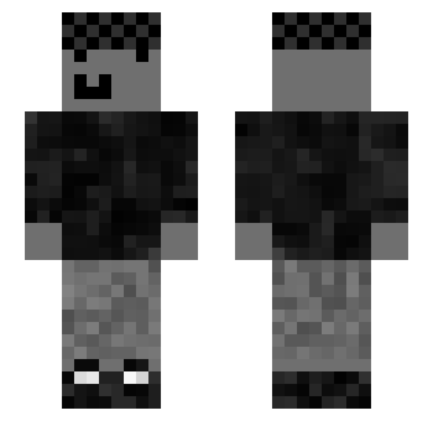 DreifachKarotte Minecraft skin, front and back view