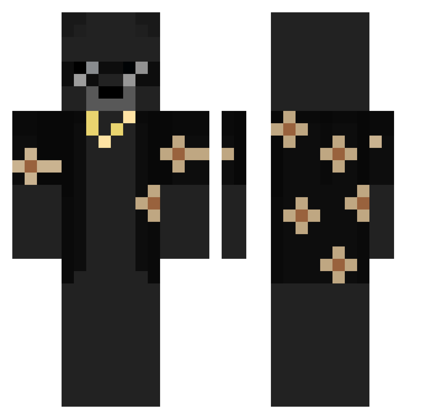 YoitsREH Minecraft skin, front and back view