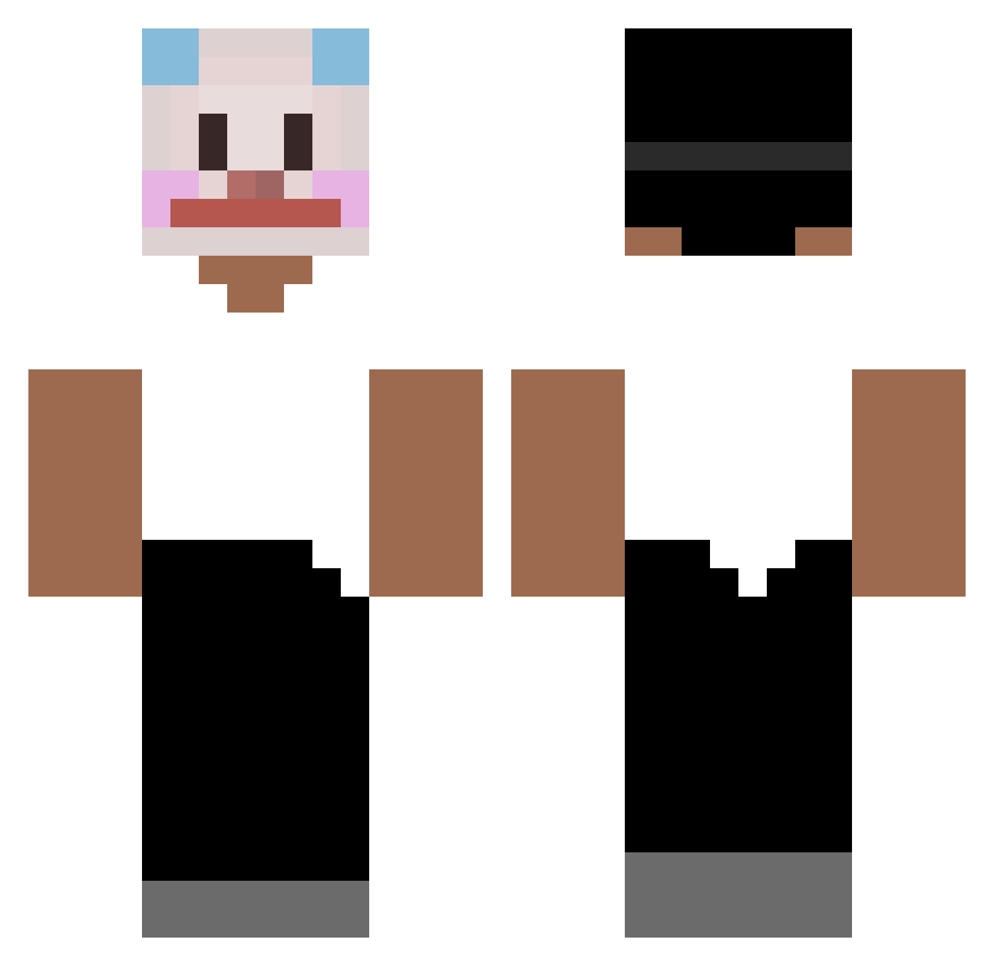 Sylvony Minecraft skin, front and back view
