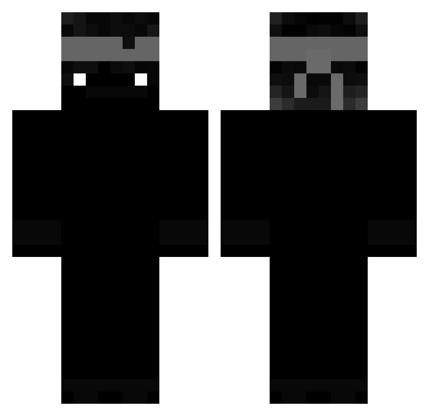 zayroxs Minecraft skin, front and back view