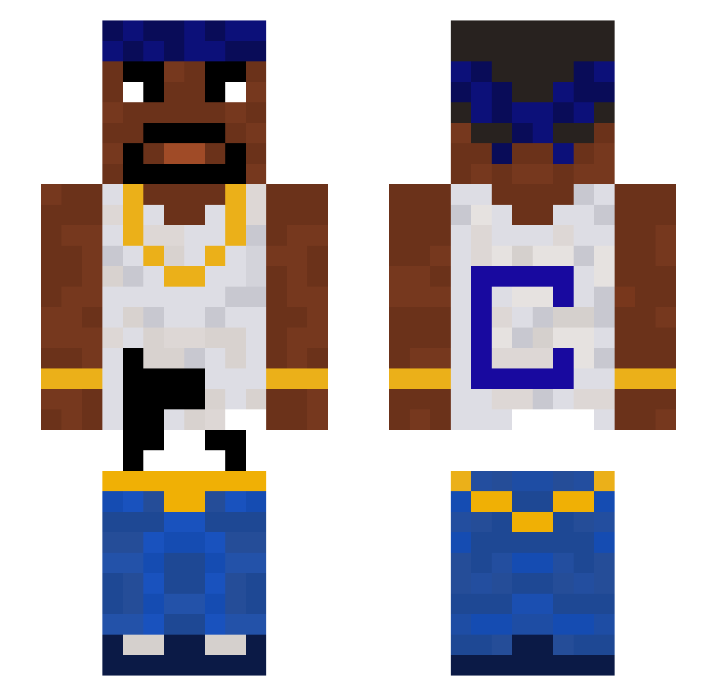 QURUMA Minecraft skin, front and back view