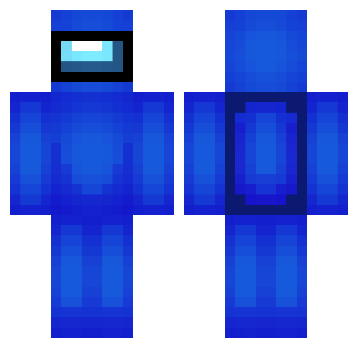 gr1nkov Minecraft skin, front and back view