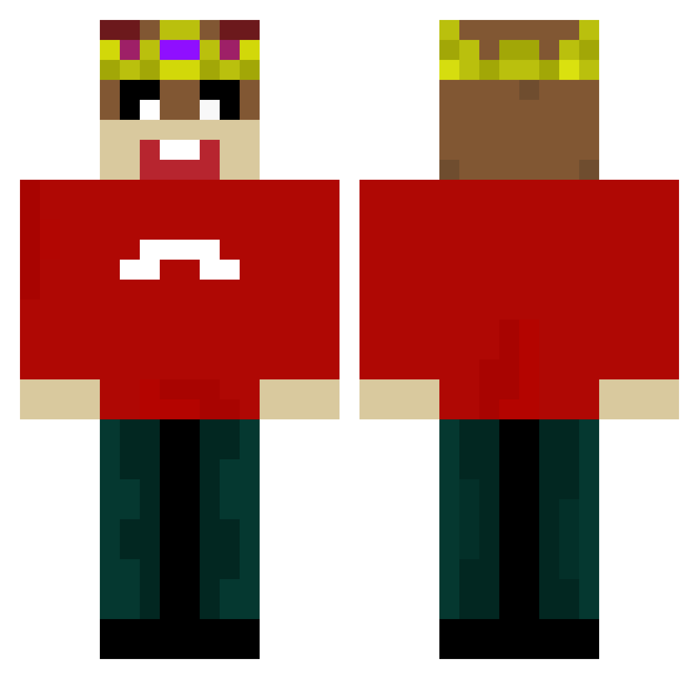 M4ttnezz Minecraft skin, front and back view