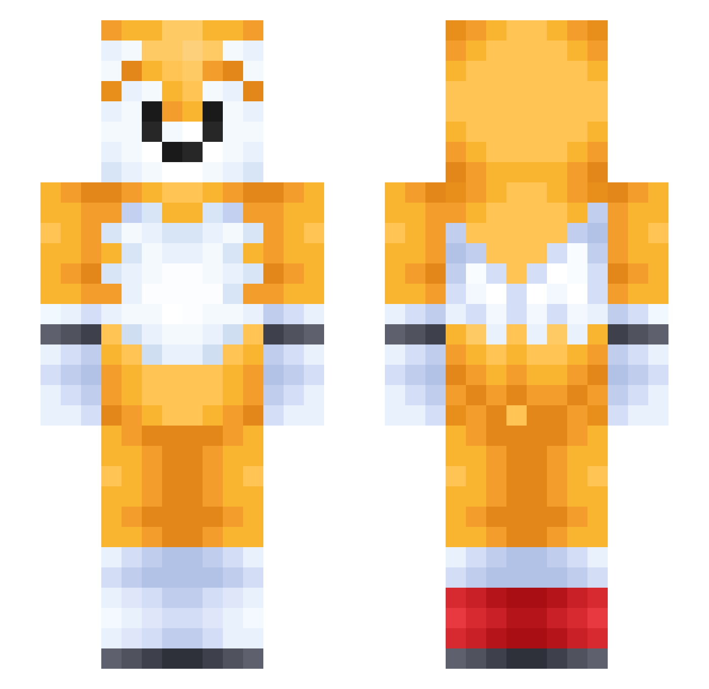 Sir_CatBug Minecraft skin, front and back view