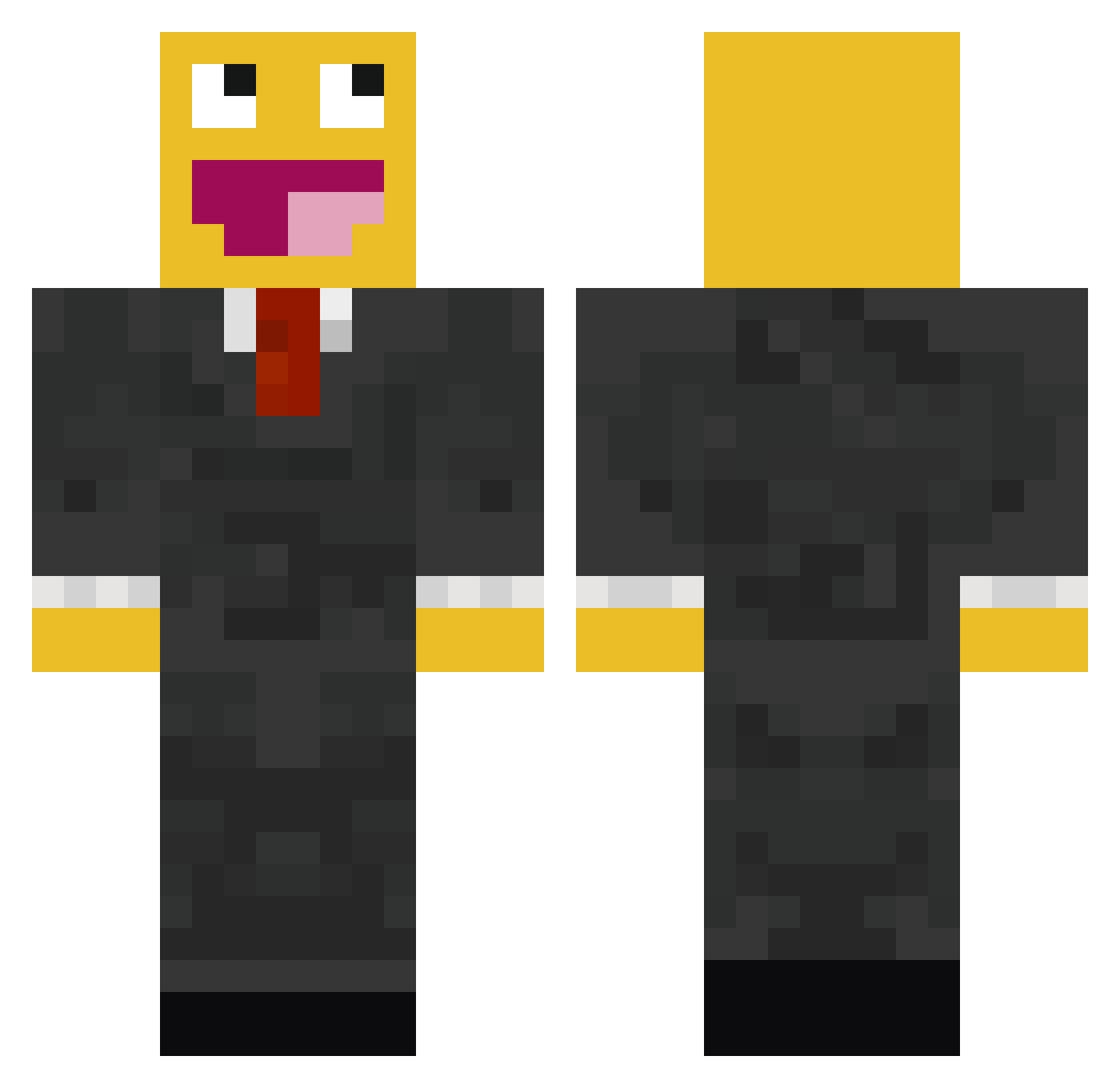 Stefkeedinho Minecraft skin, front and back view