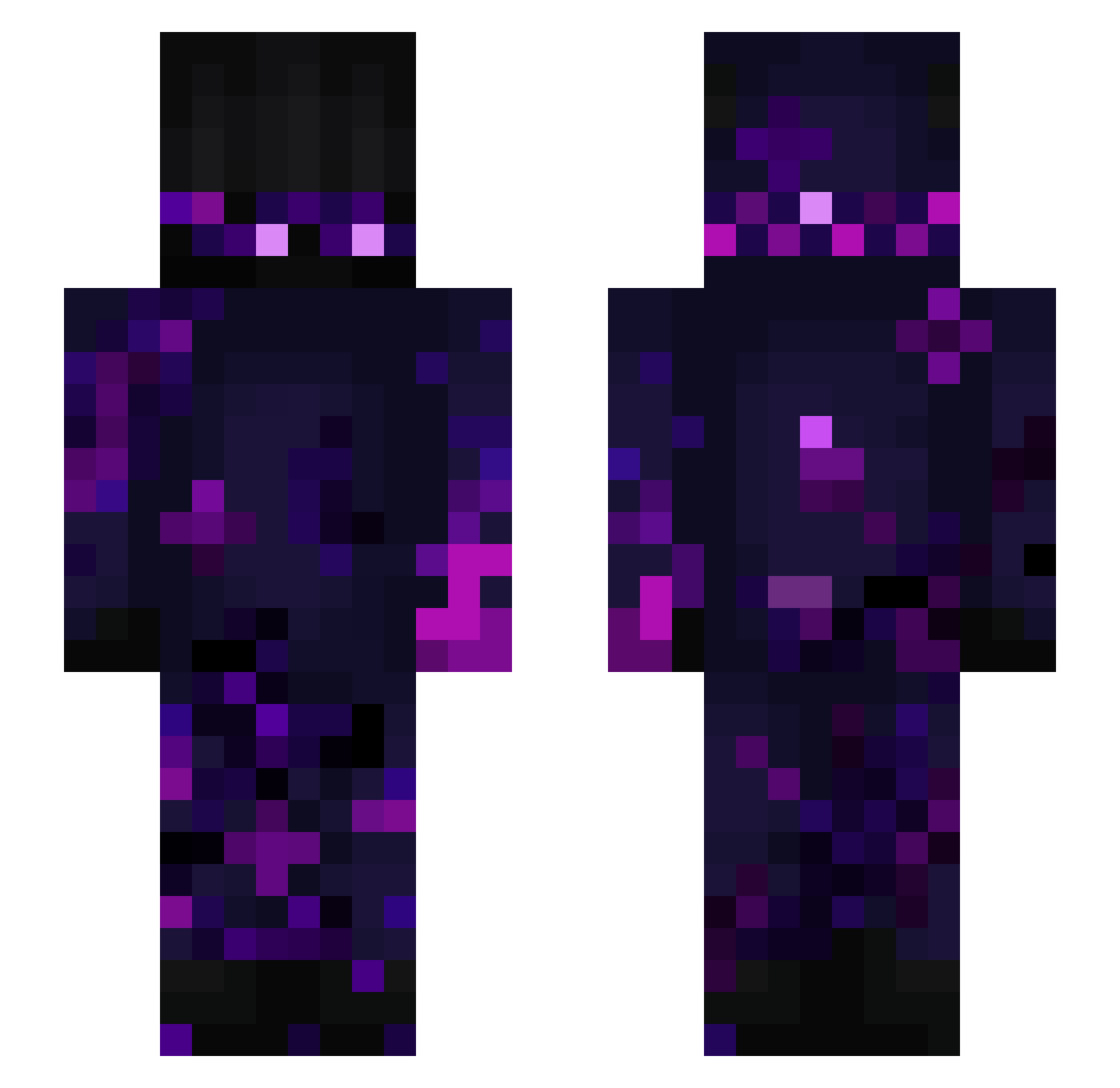 V0id0fDeath Minecraft skin, front and back view