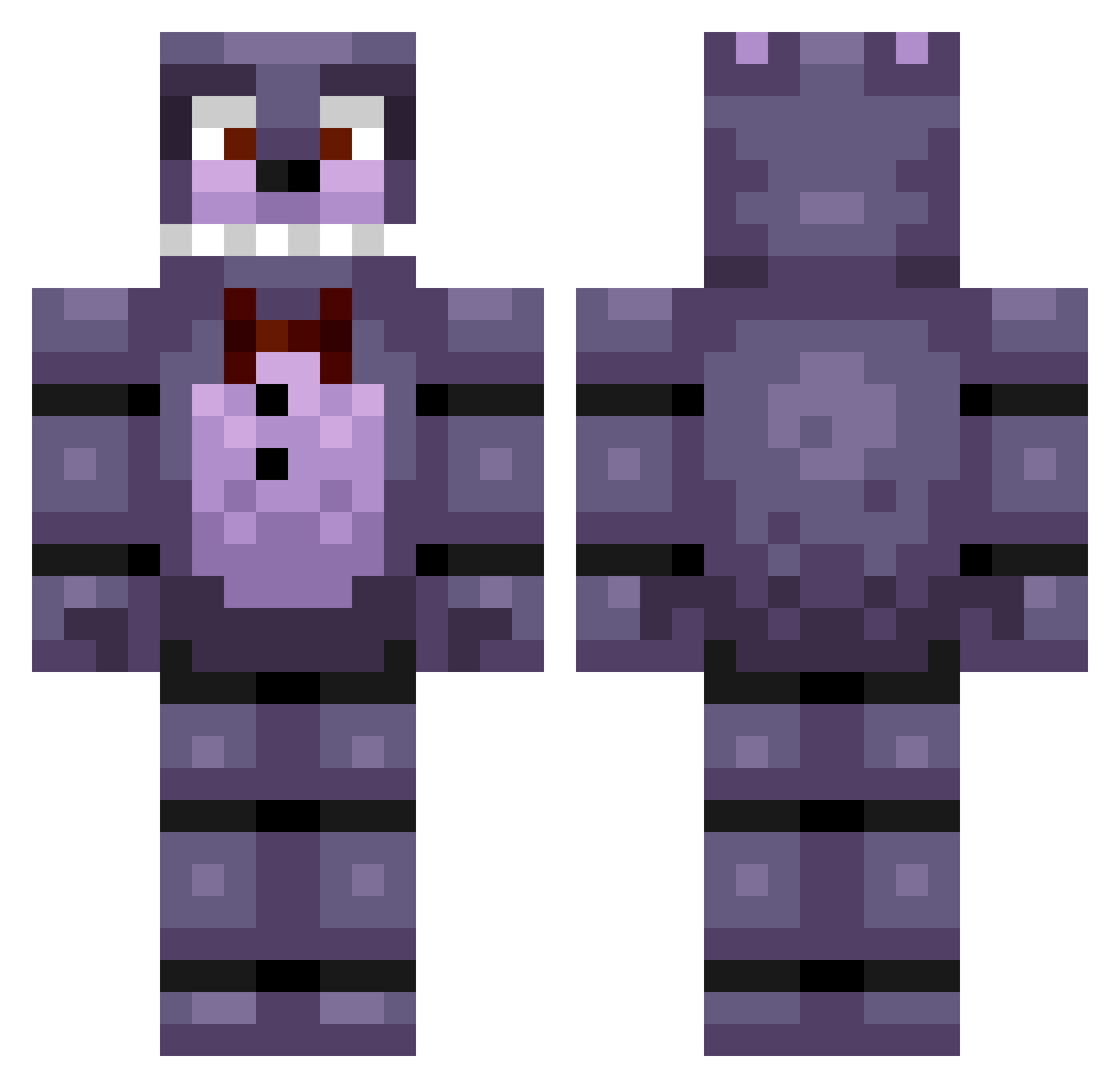 Jayflorida Minecraft skin, front and back view