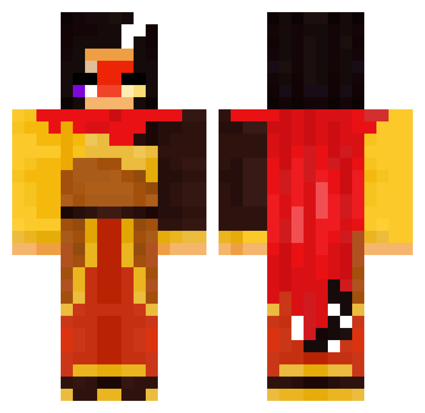 sarahsaretta06 Minecraft skin, front and back view