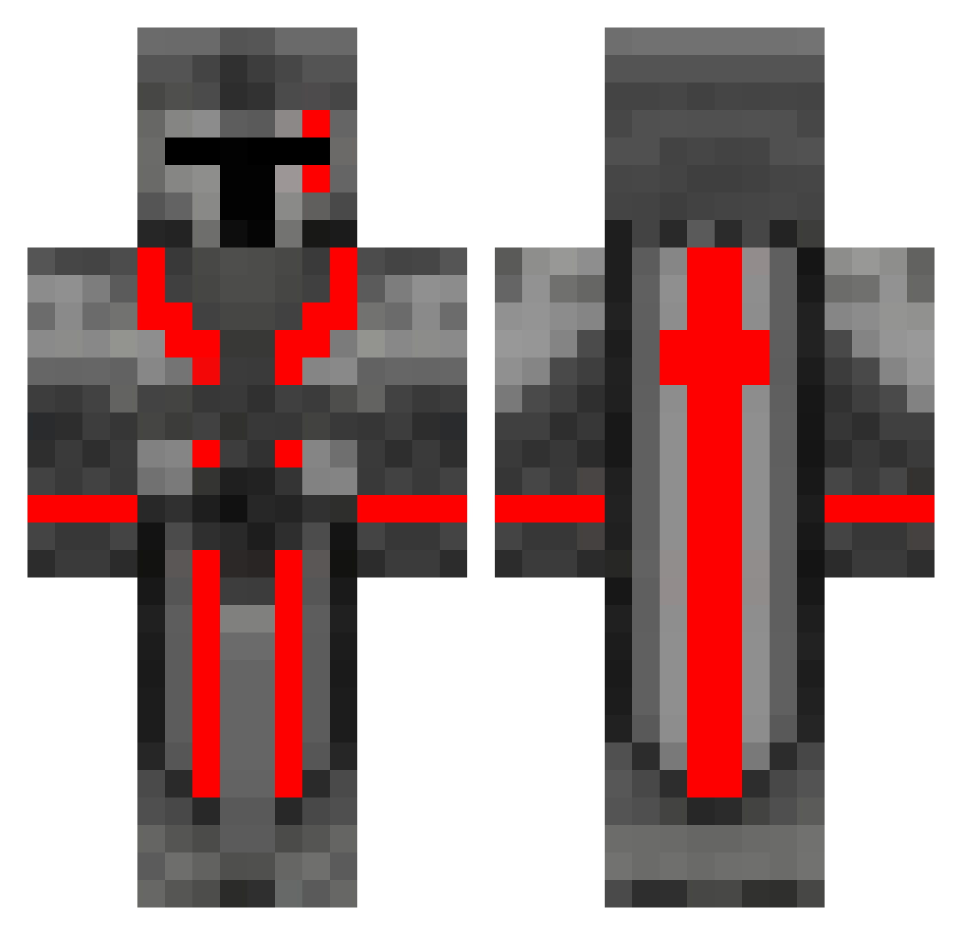 monstersam45 Minecraft skin, front and back view