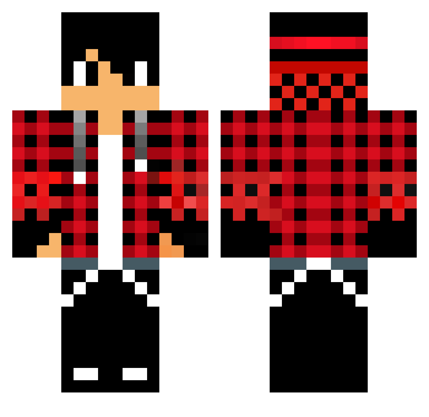 Telergy Minecraft skin, front and back view