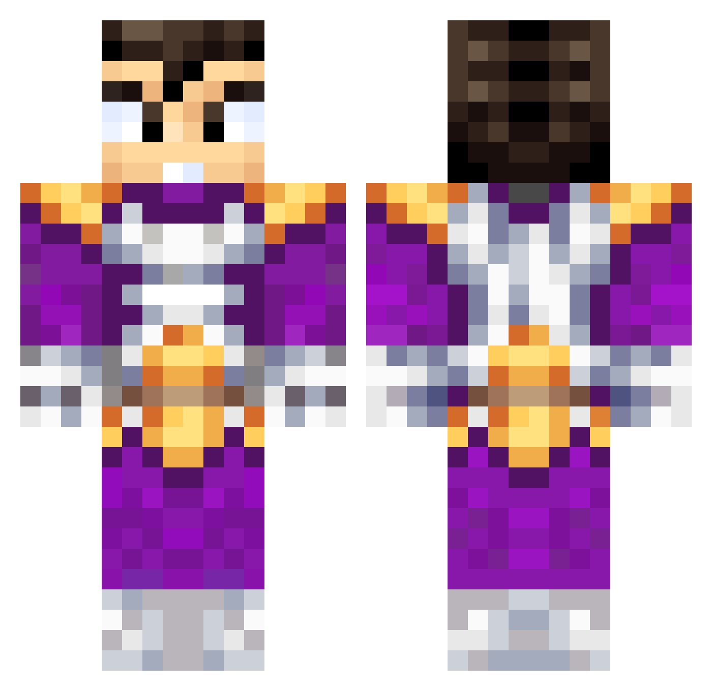 Juaanm Minecraft skin, front and back view