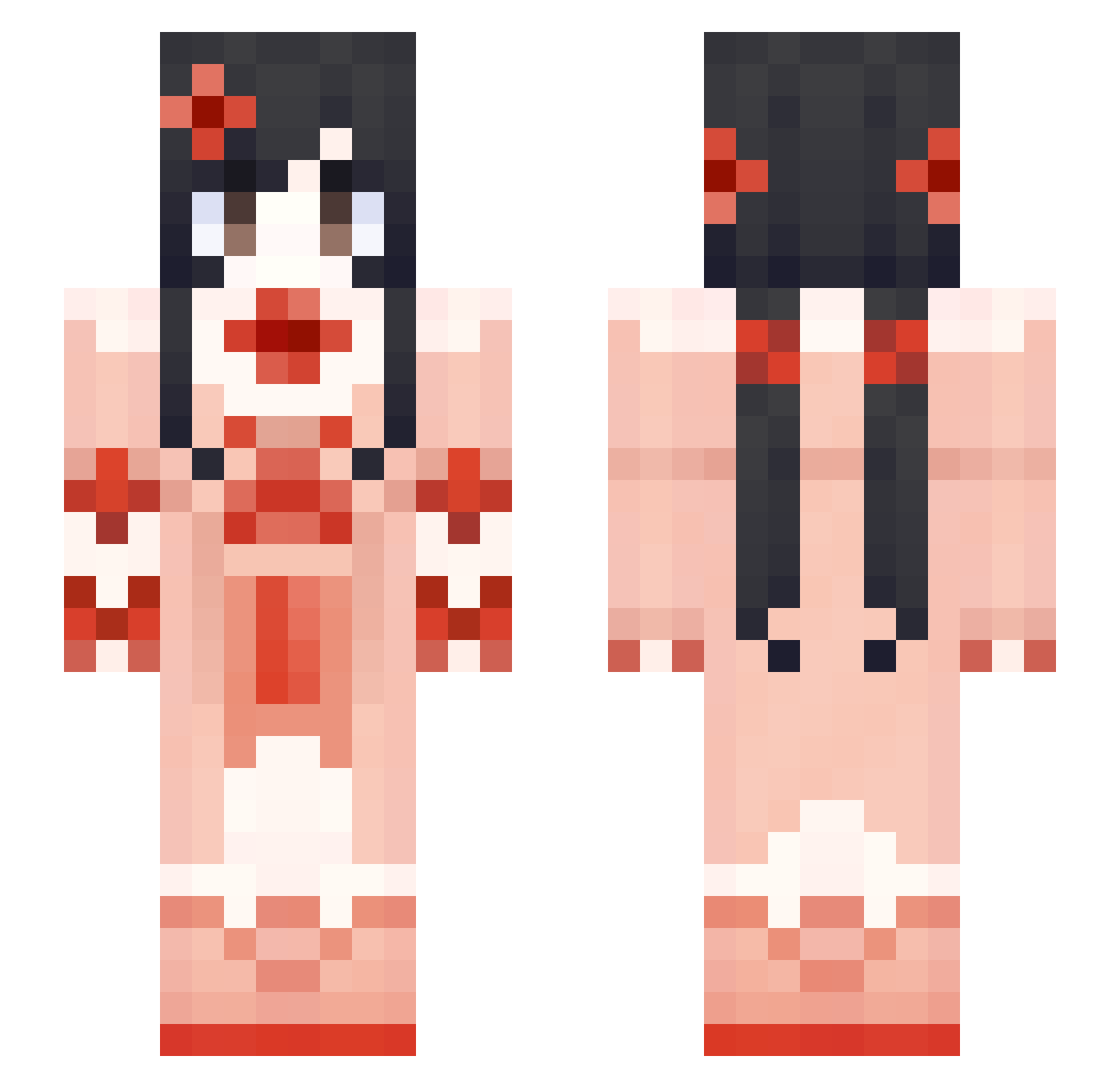 Relia__ Minecraft skin, front and back view