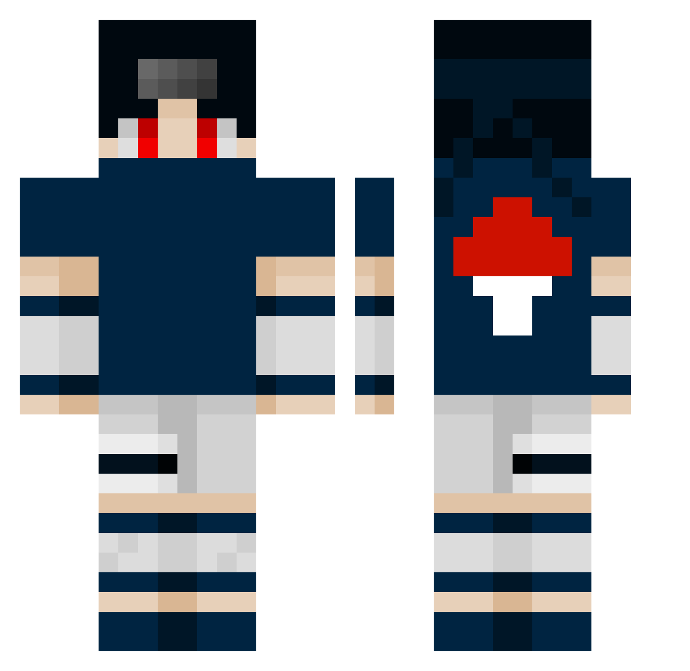 timos2 Minecraft skin, front and back view