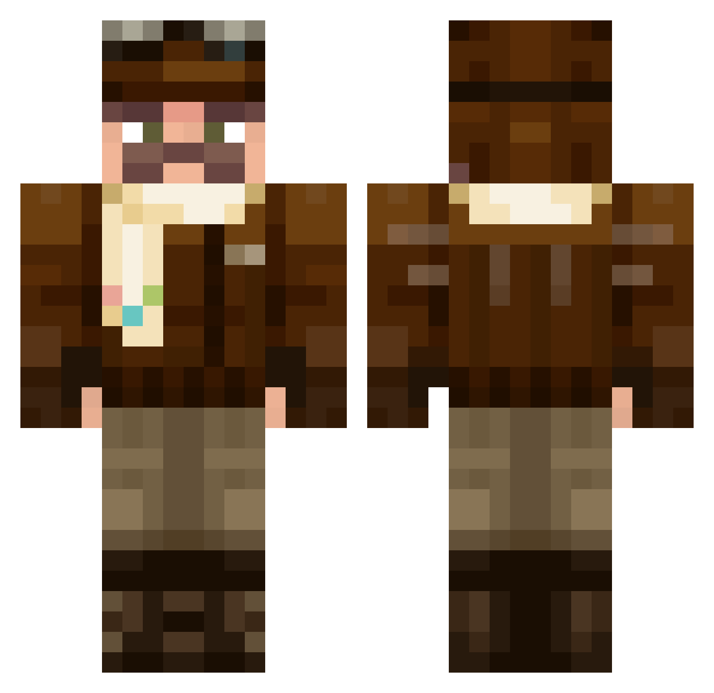 Lion_heartt_ Minecraft skin, front and back view