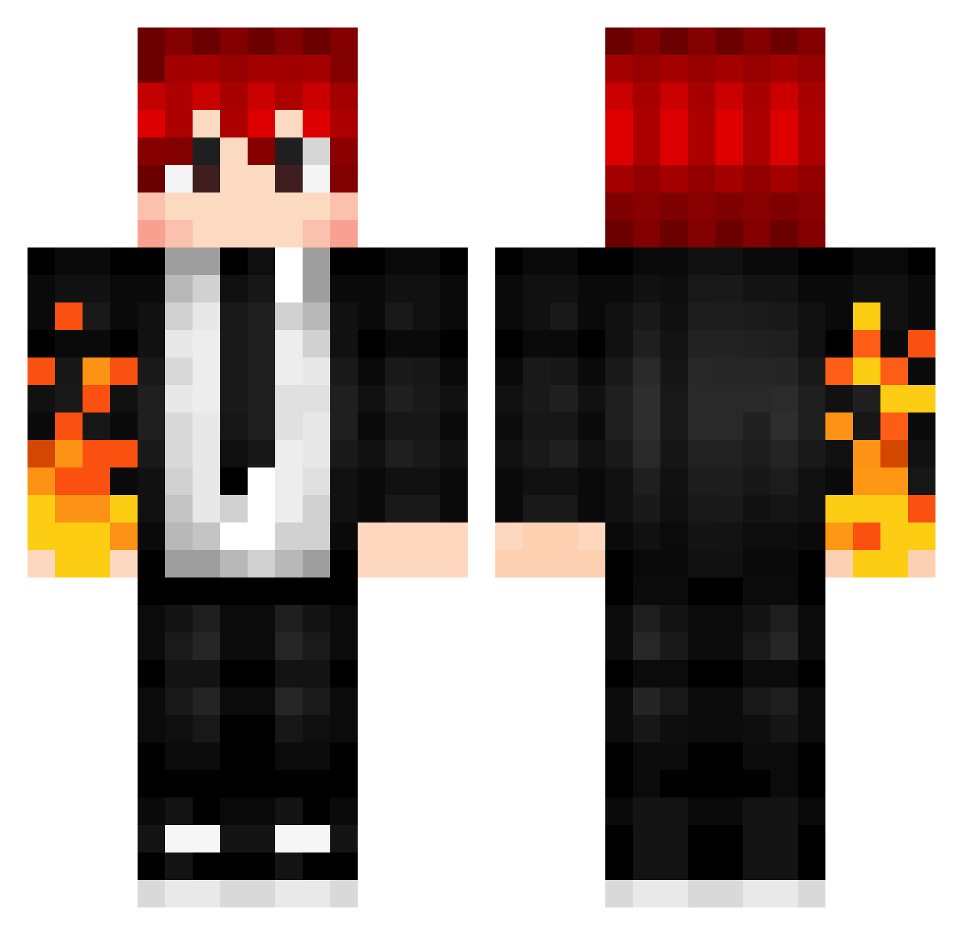 xiaomatx Minecraft skin, front and back view