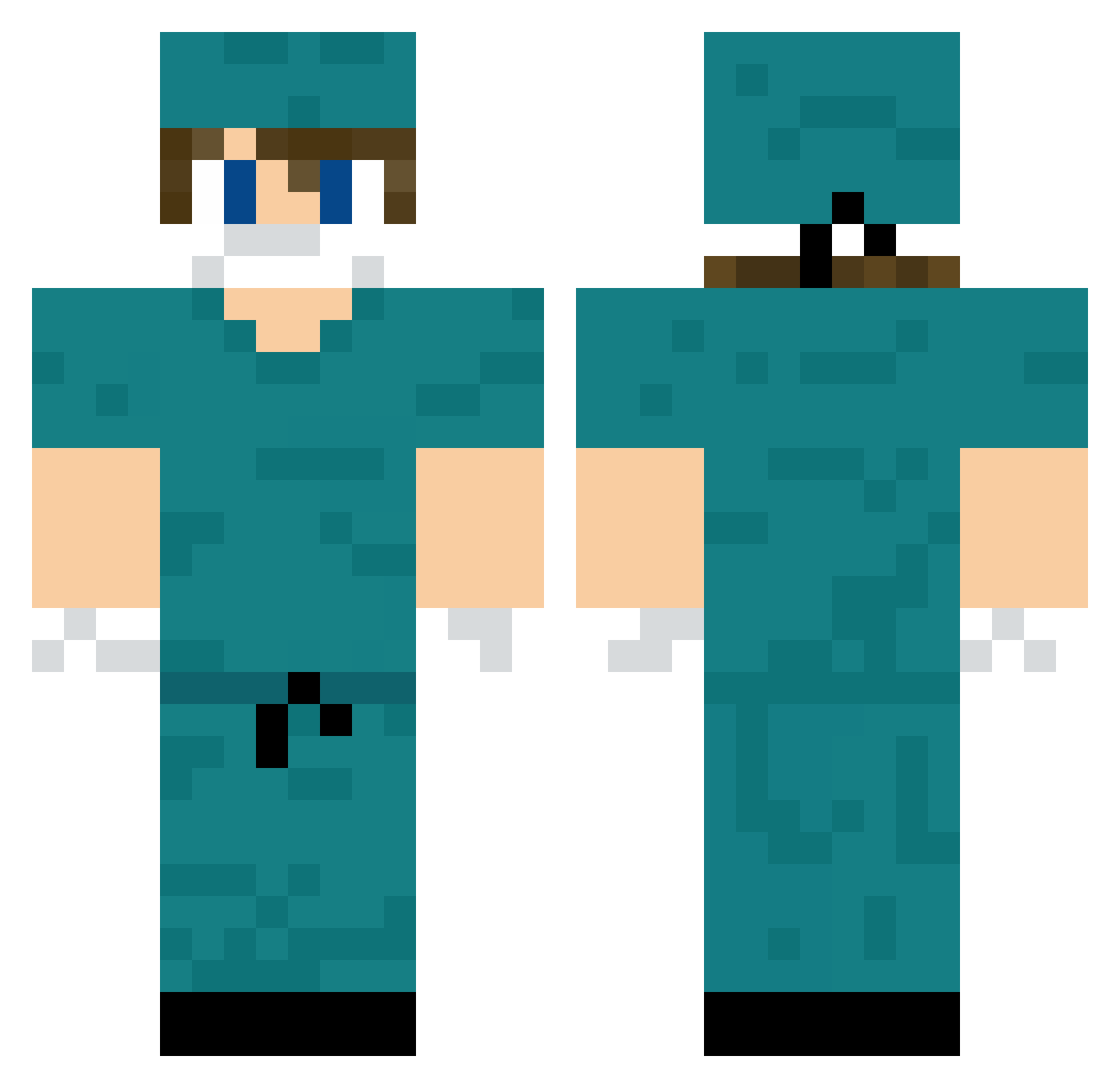 nicaraguanpablo Minecraft skin, front and back view