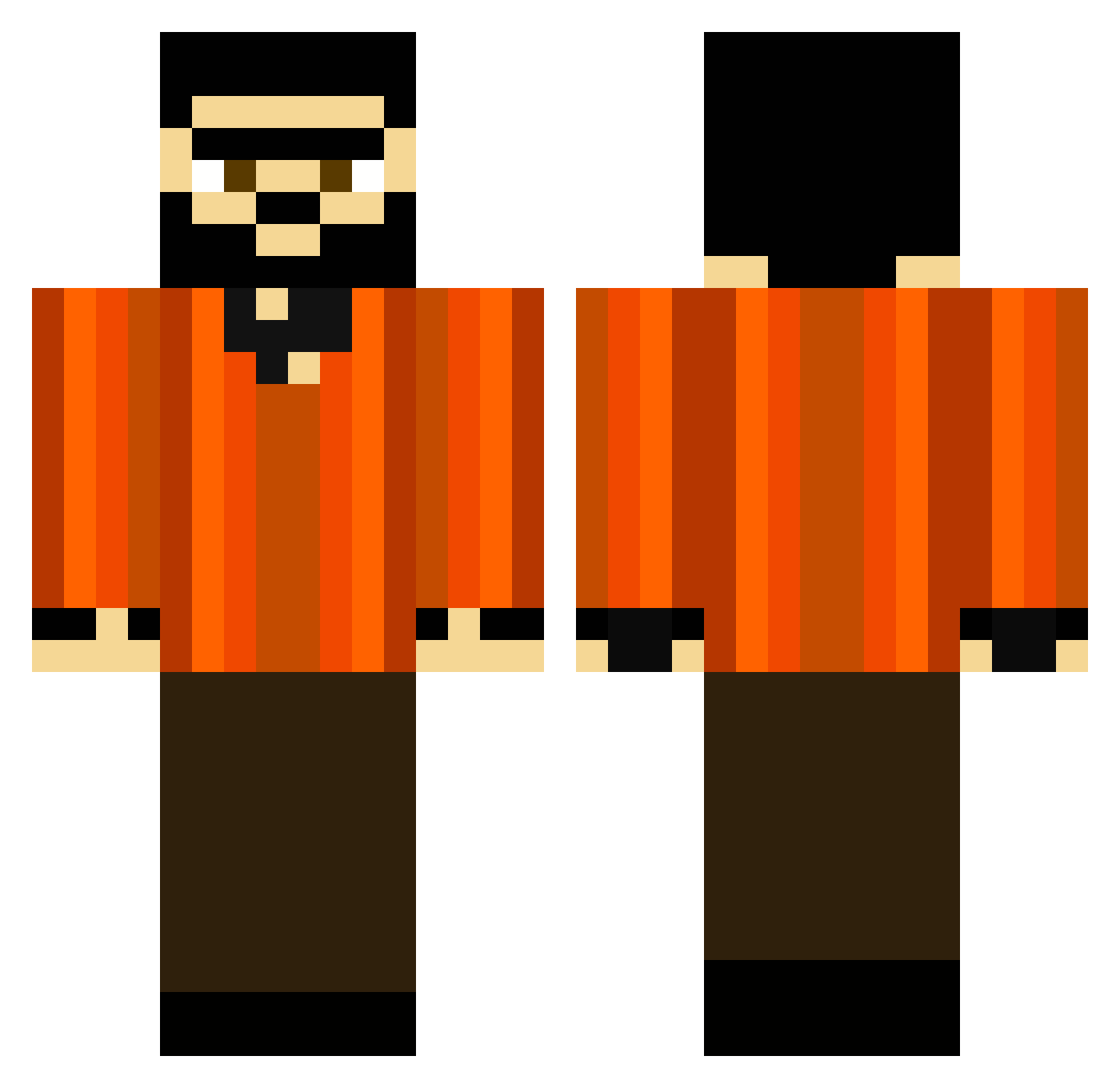 Welpsyy Minecraft skin, front and back view