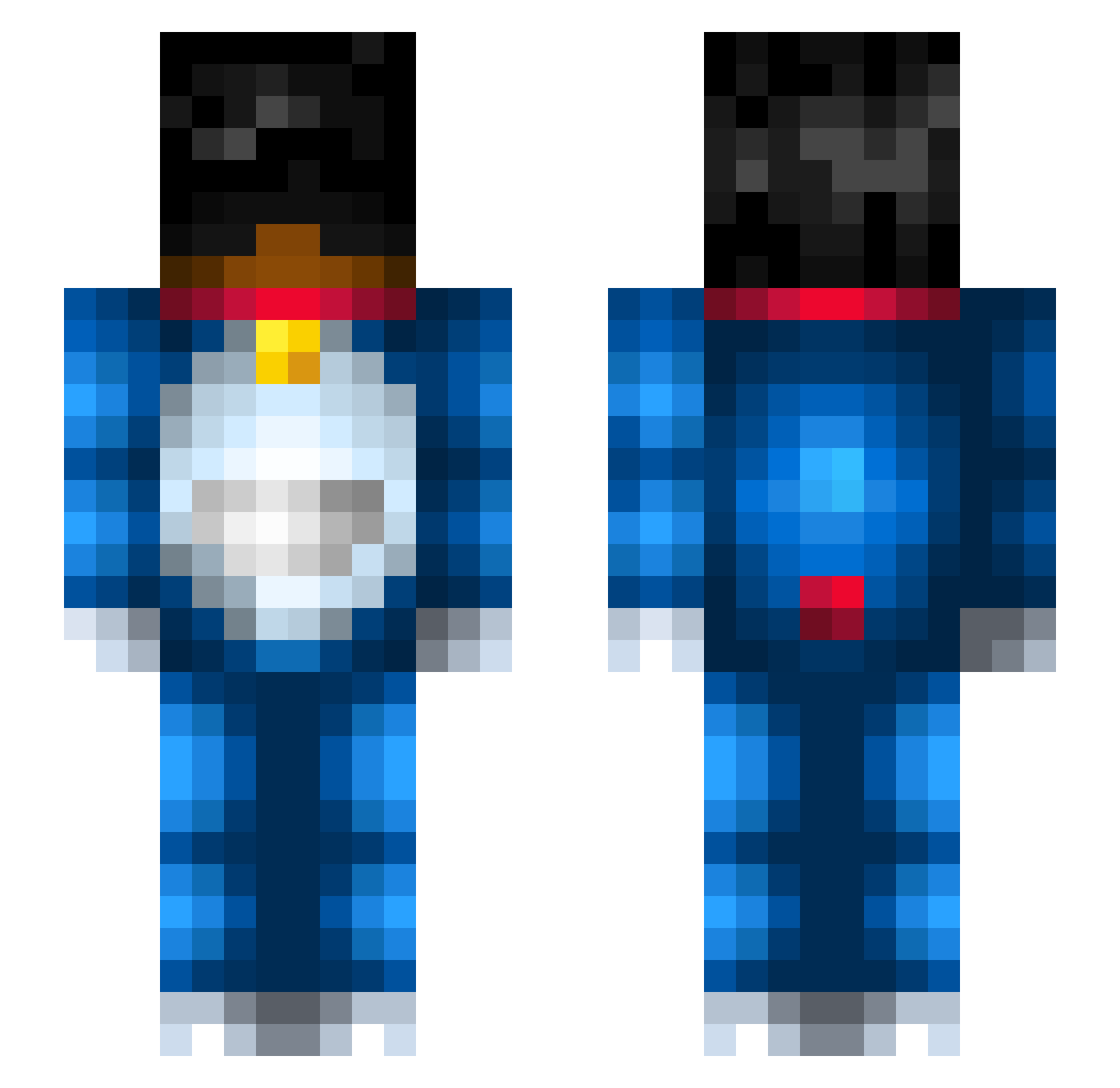 anacardy11 Minecraft skin, front and back view