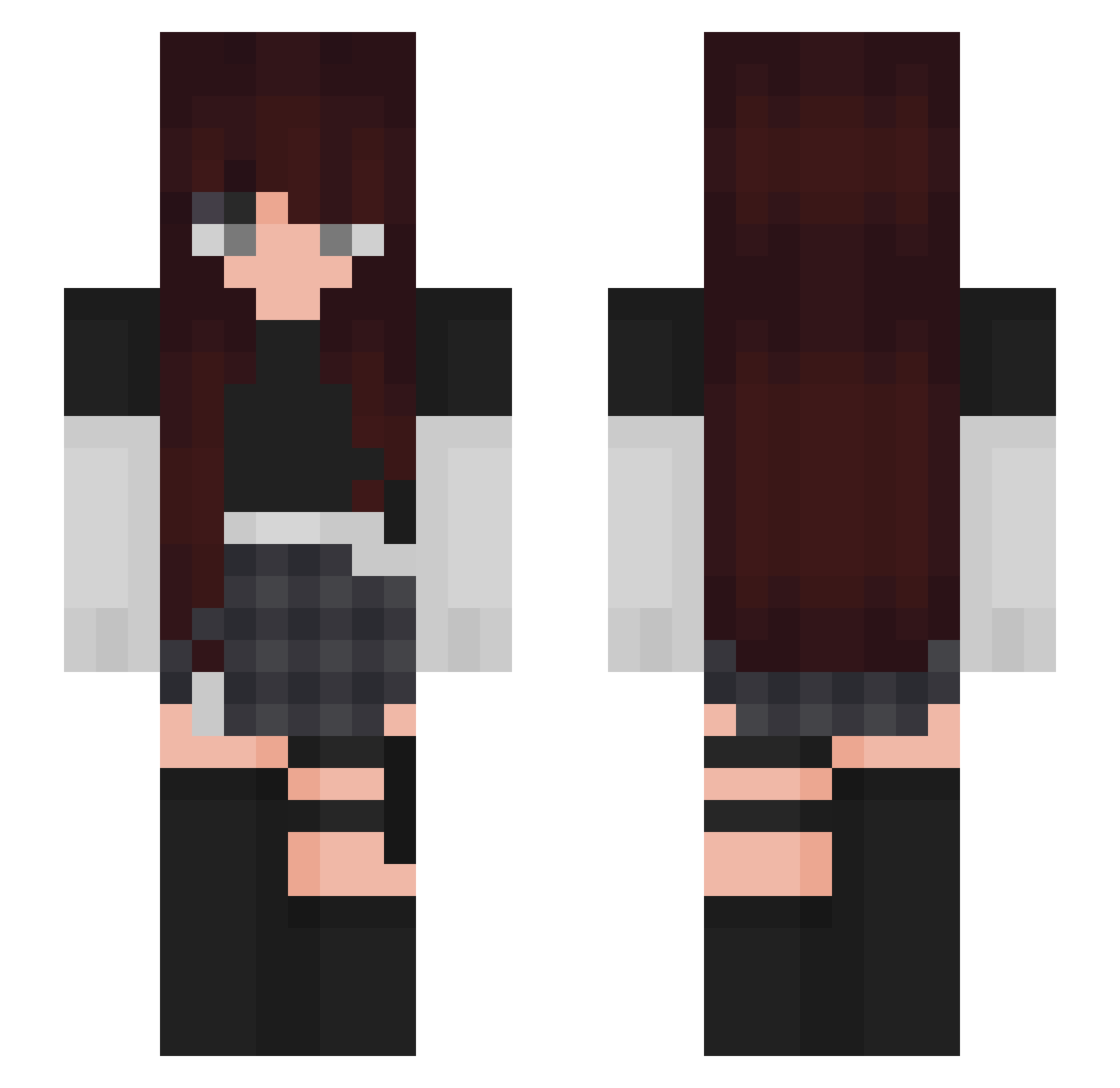 ravndal Minecraft skin, front and back view
