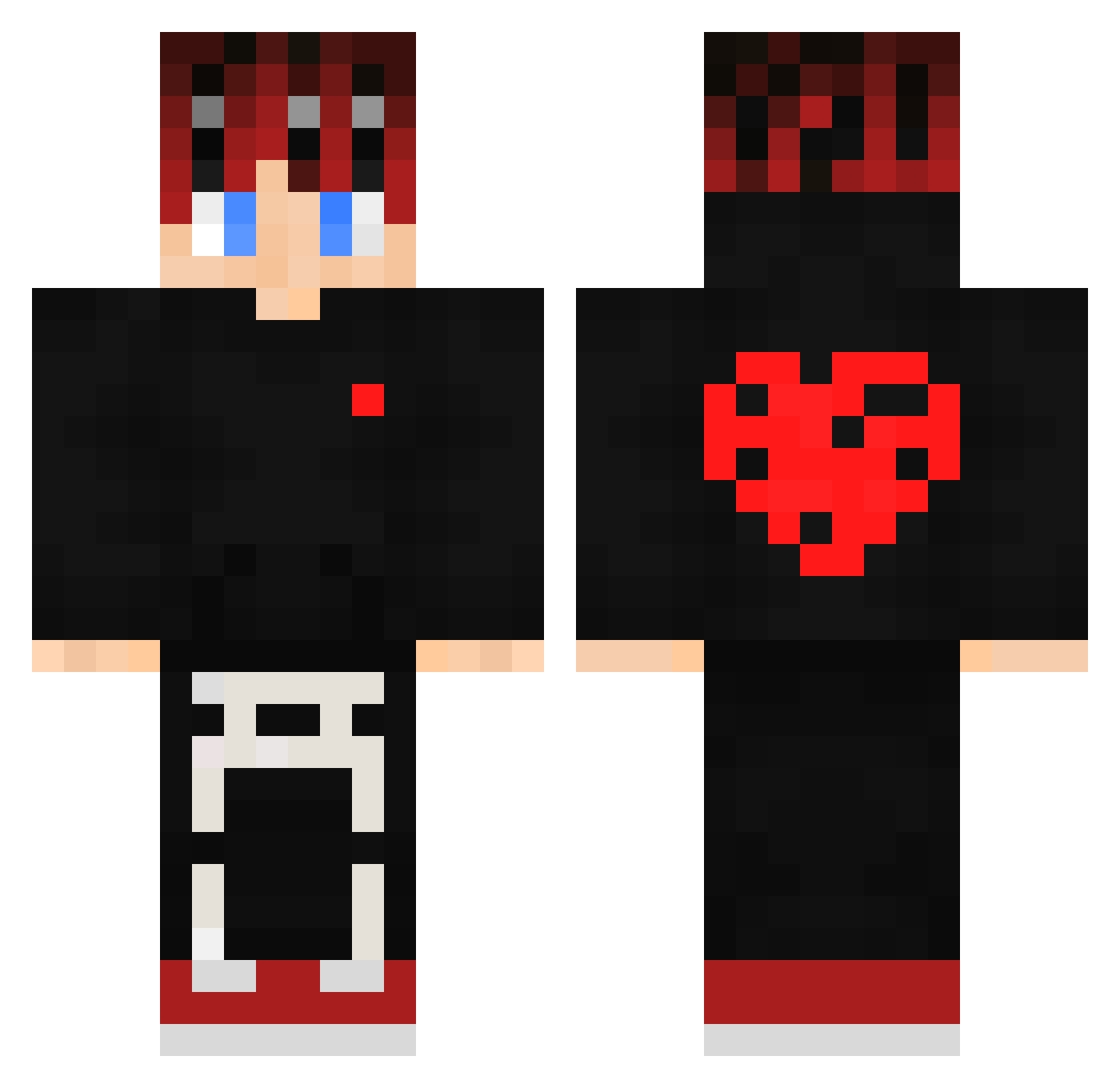 OwO_Flash Minecraft skin, front and back view