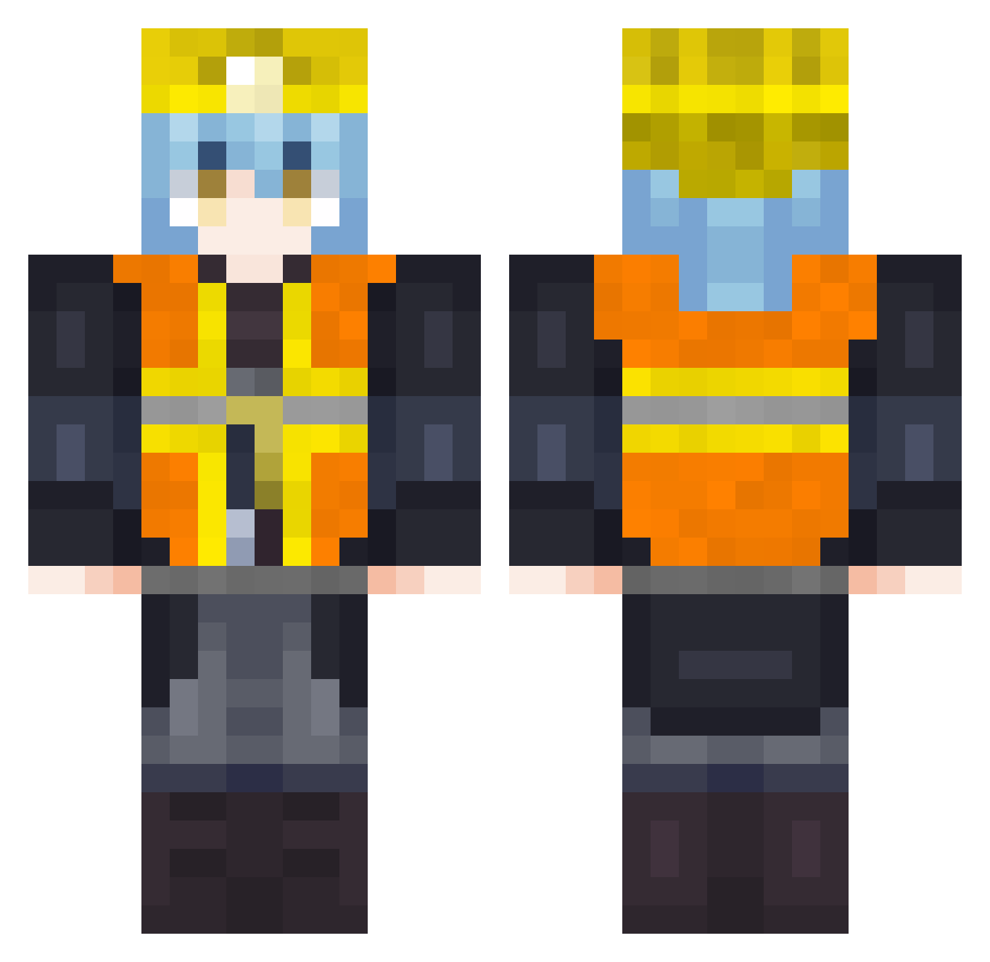 Katakam1 Minecraft skin, front and back view