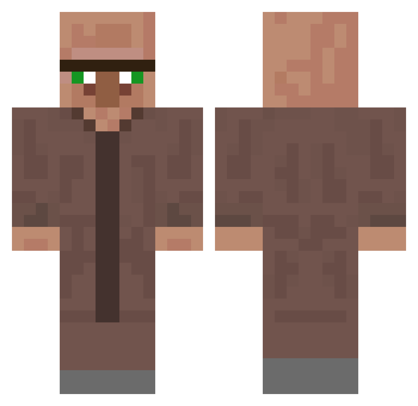 shrek_gresseux34 Minecraft skin, front and back view