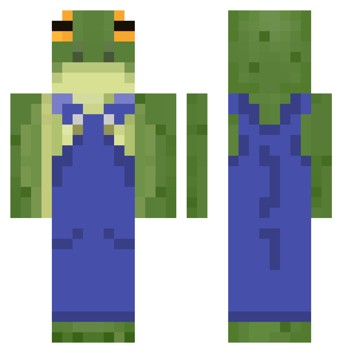 vicke_supercool Minecraft skin, front and back view