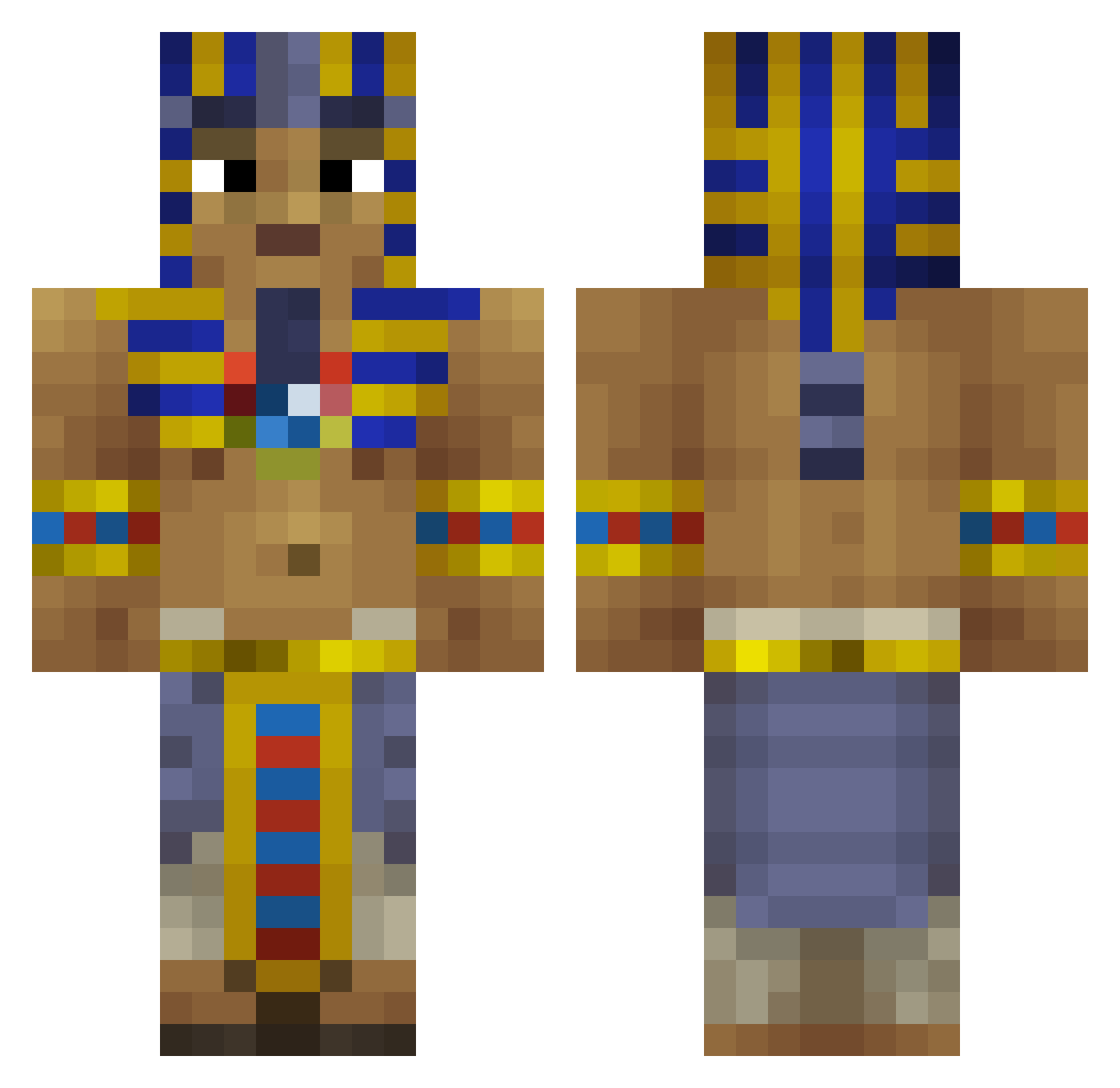commrad Minecraft skin, front and back view