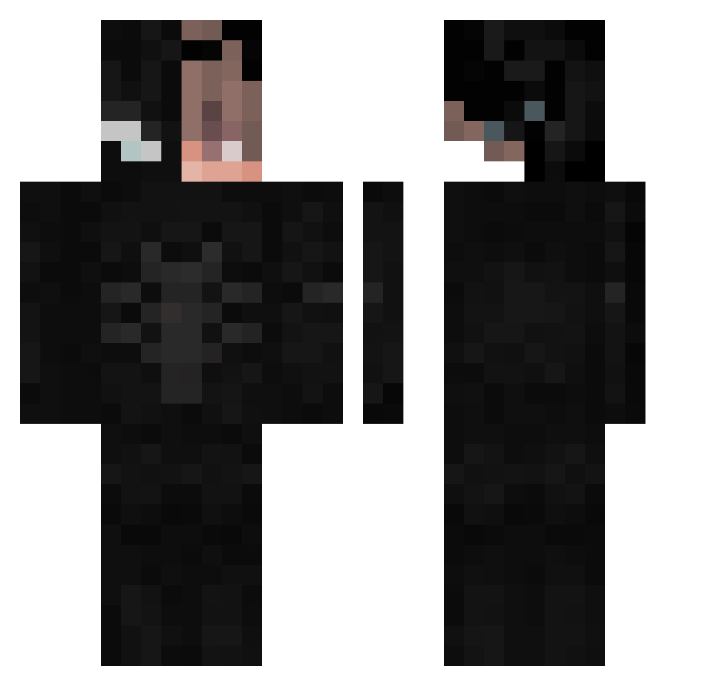 JumanjiKi Minecraft skin, front and back view