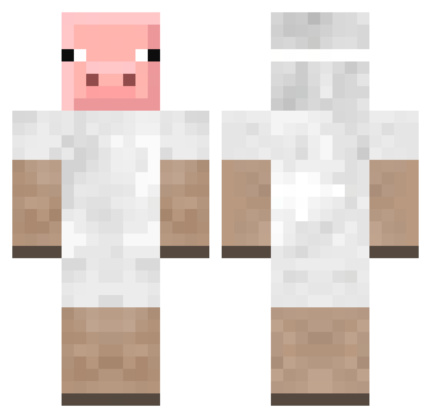 Nicolautismo Minecraft skin, front and back view