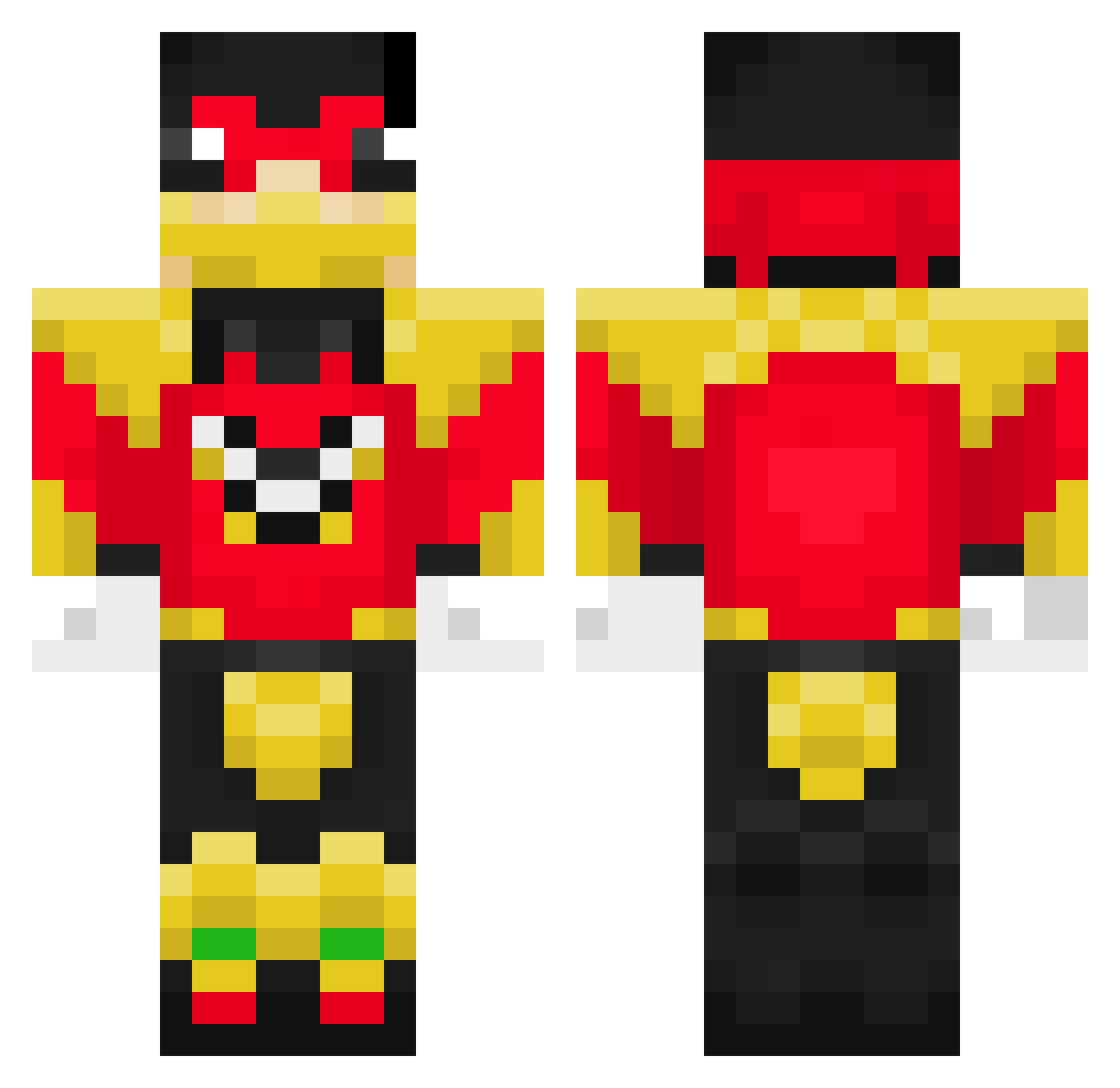 gotencio14 Minecraft skin, front and back view