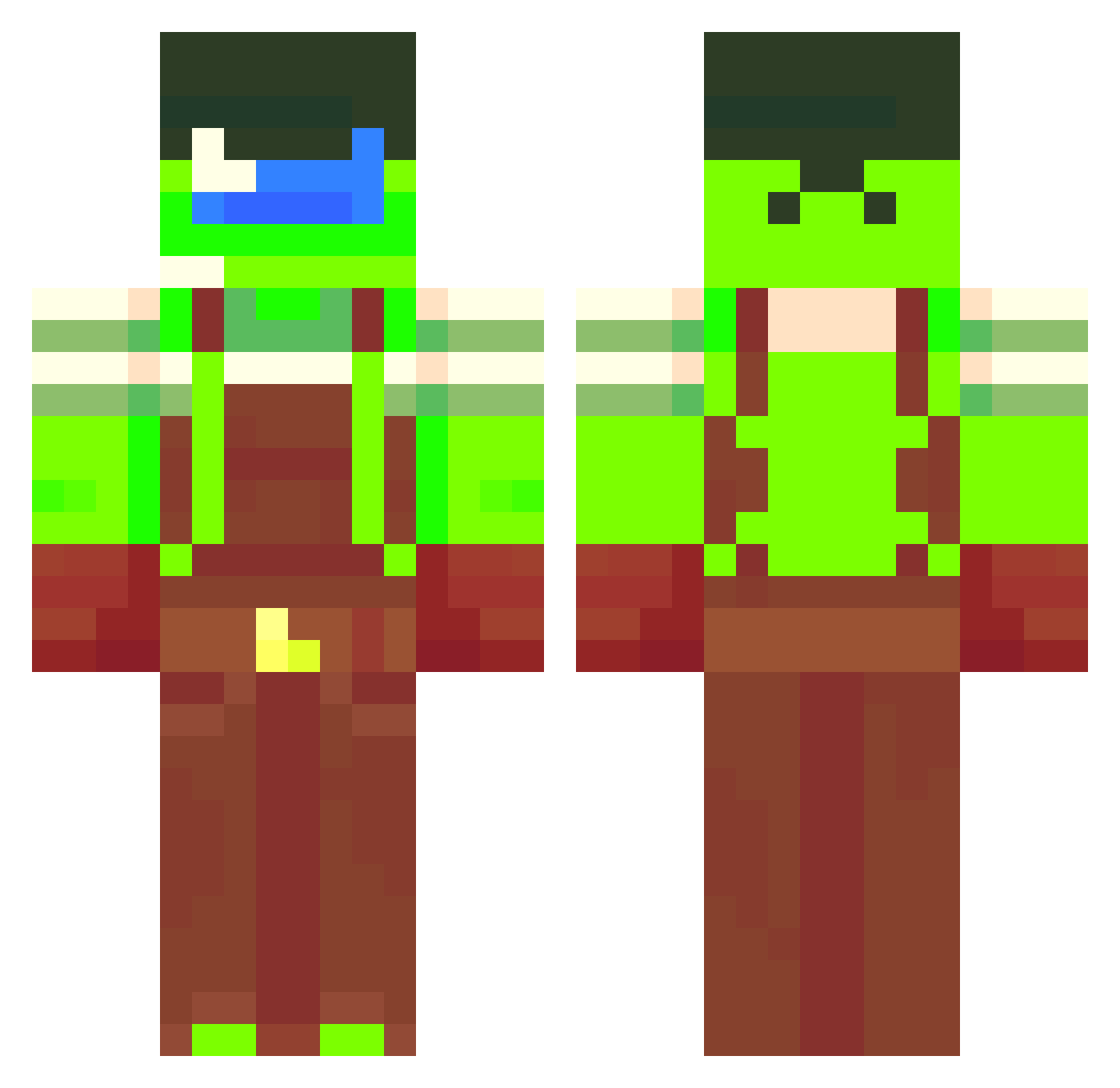 Banzai_Billz Minecraft skin, front and back view