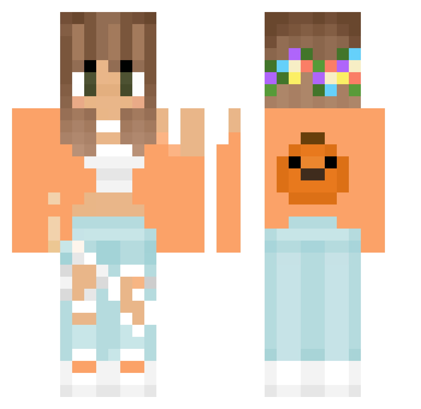 Unholy101 Minecraft skin, front and back view