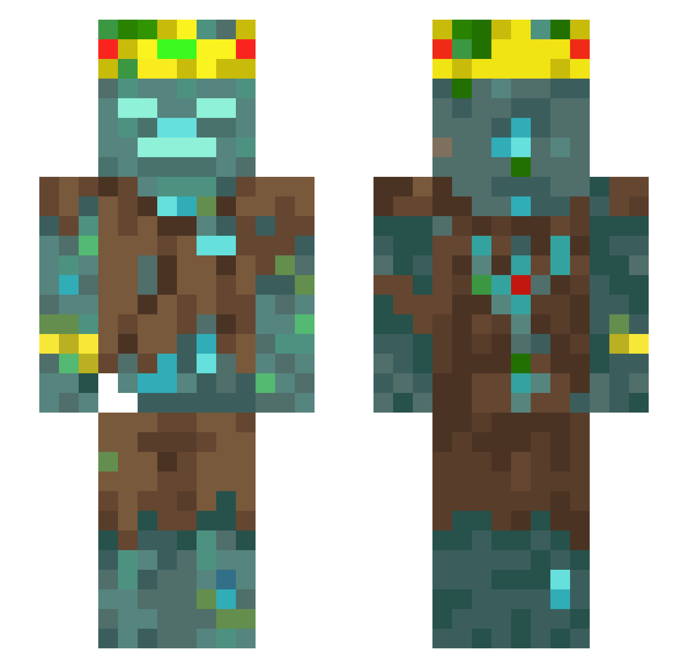 Pyrrhus23 Minecraft skin, front and back view