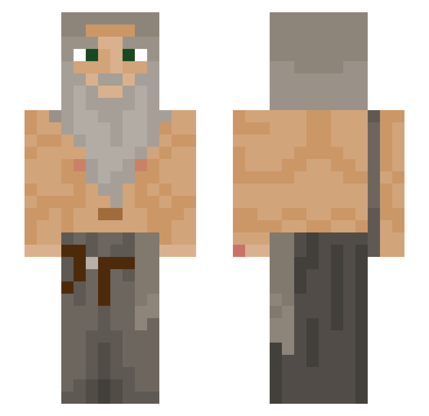 FenrirCJ Minecraft skin, front and back view