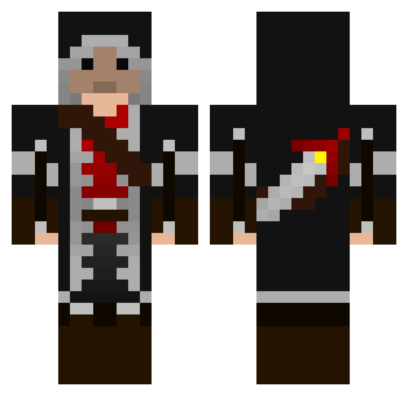 FrankTheTank300 Minecraft skin, front and back view