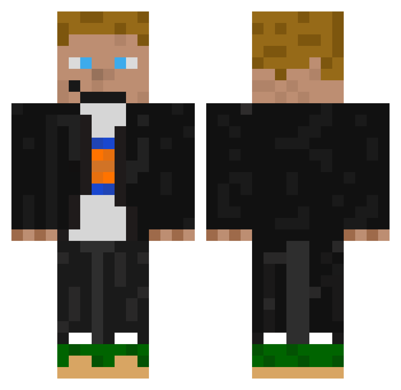 Gandorf31 Minecraft skin, front and back view