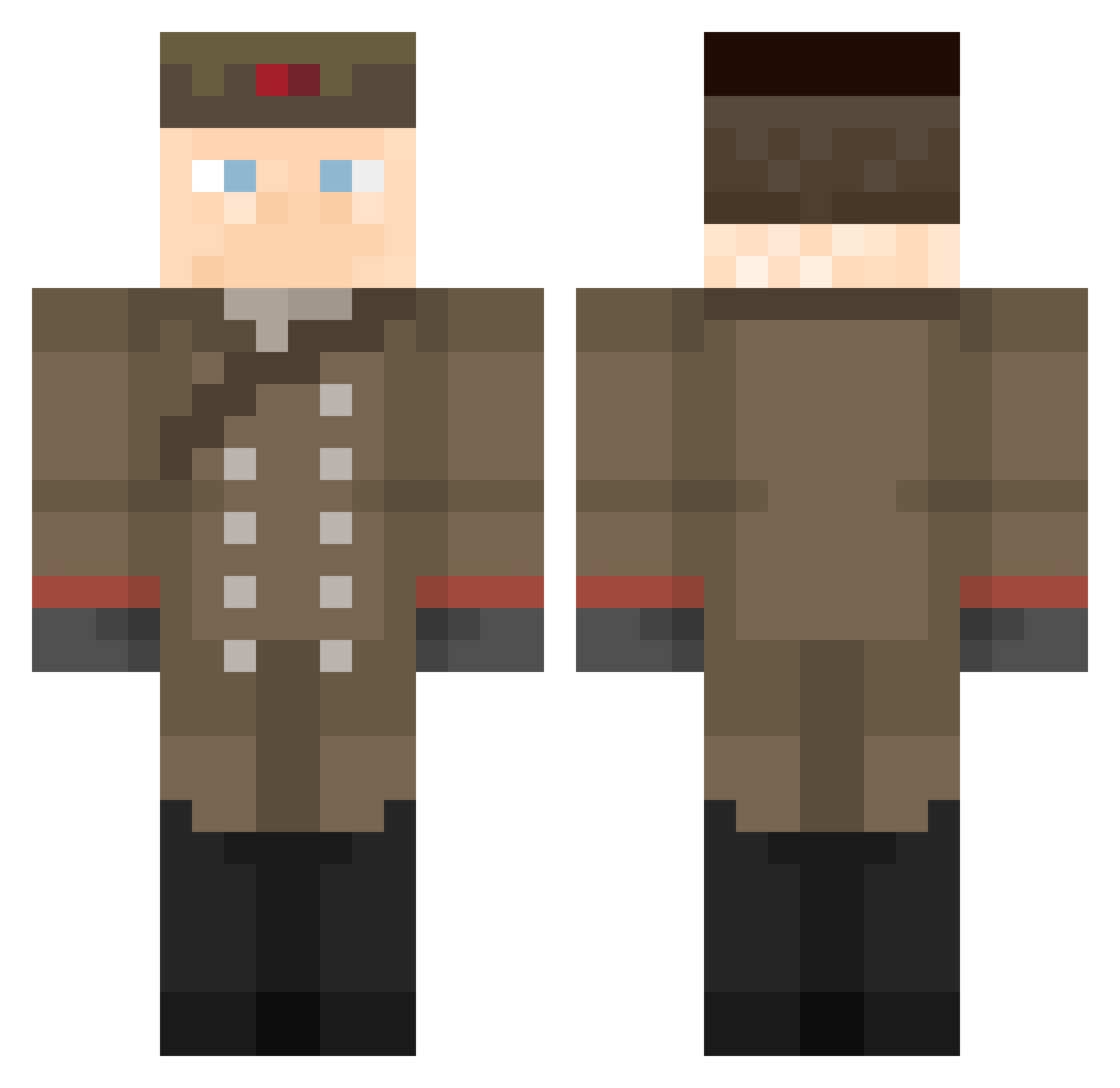 GorillaDragon454 Minecraft skin, front and back view
