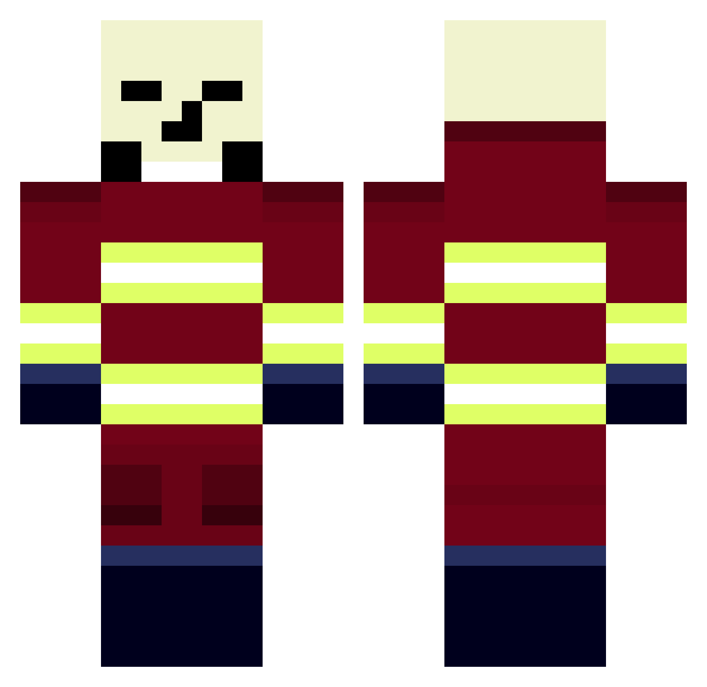 ferraldihide Minecraft skin, front and back view