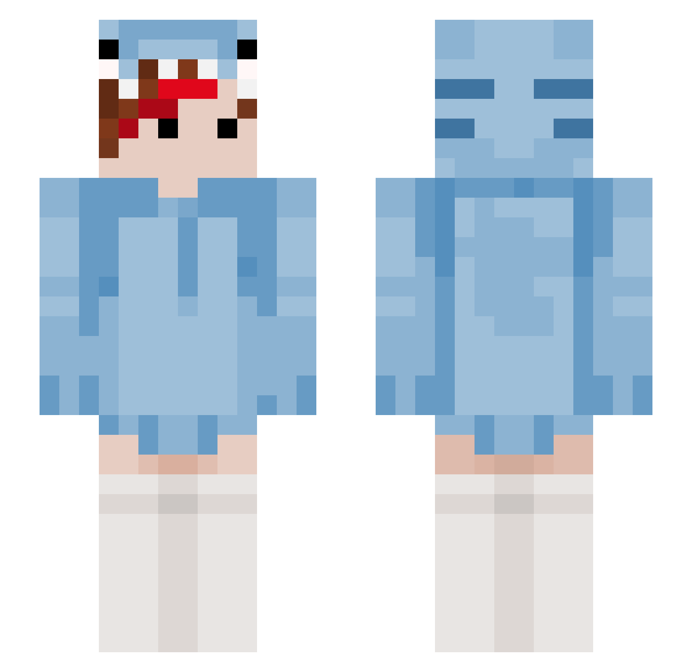ShadowMethod77 Minecraft skin, front and back view
