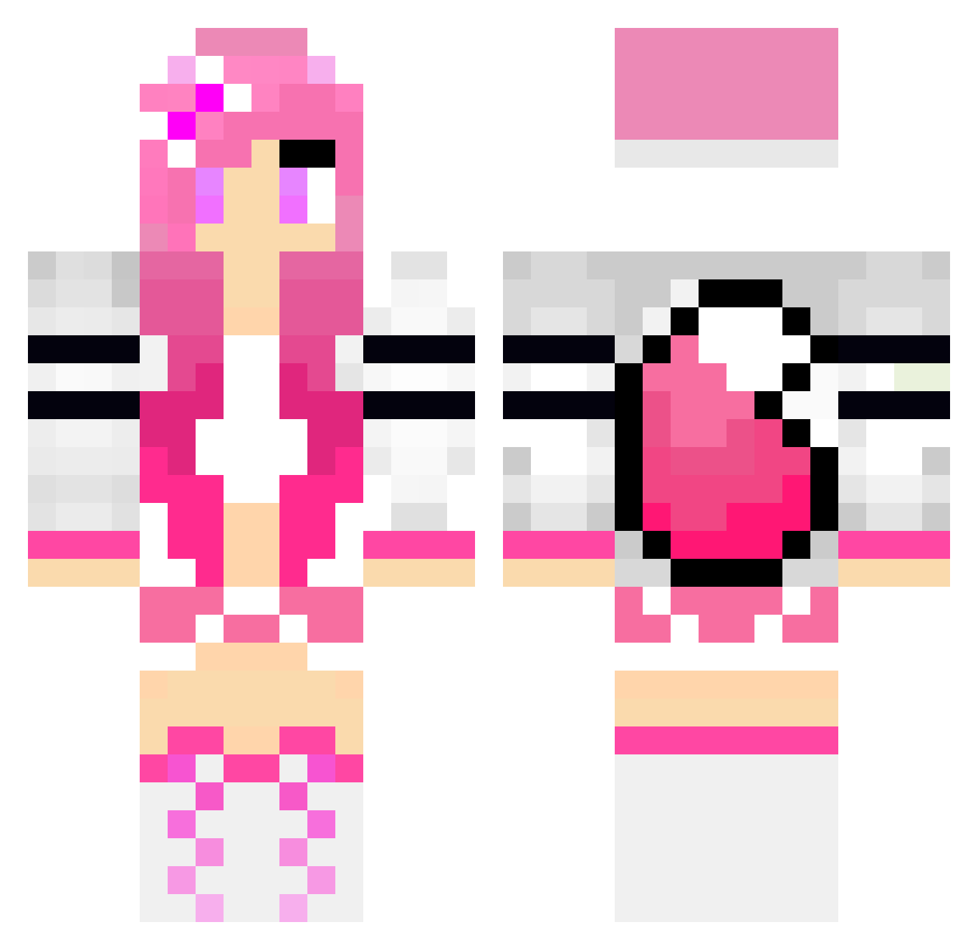 NekoKitty6801 Minecraft skin, front and back view