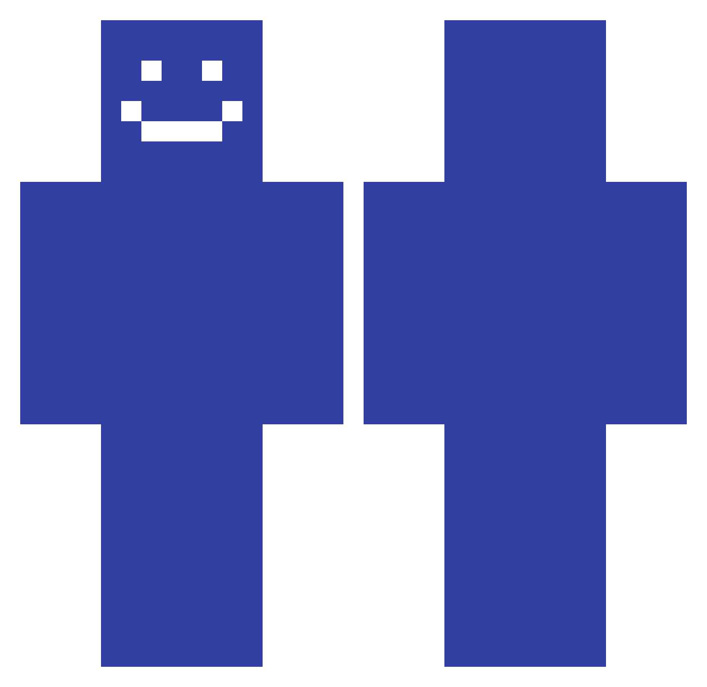 Schoolsoft Minecraft skin, front and back view