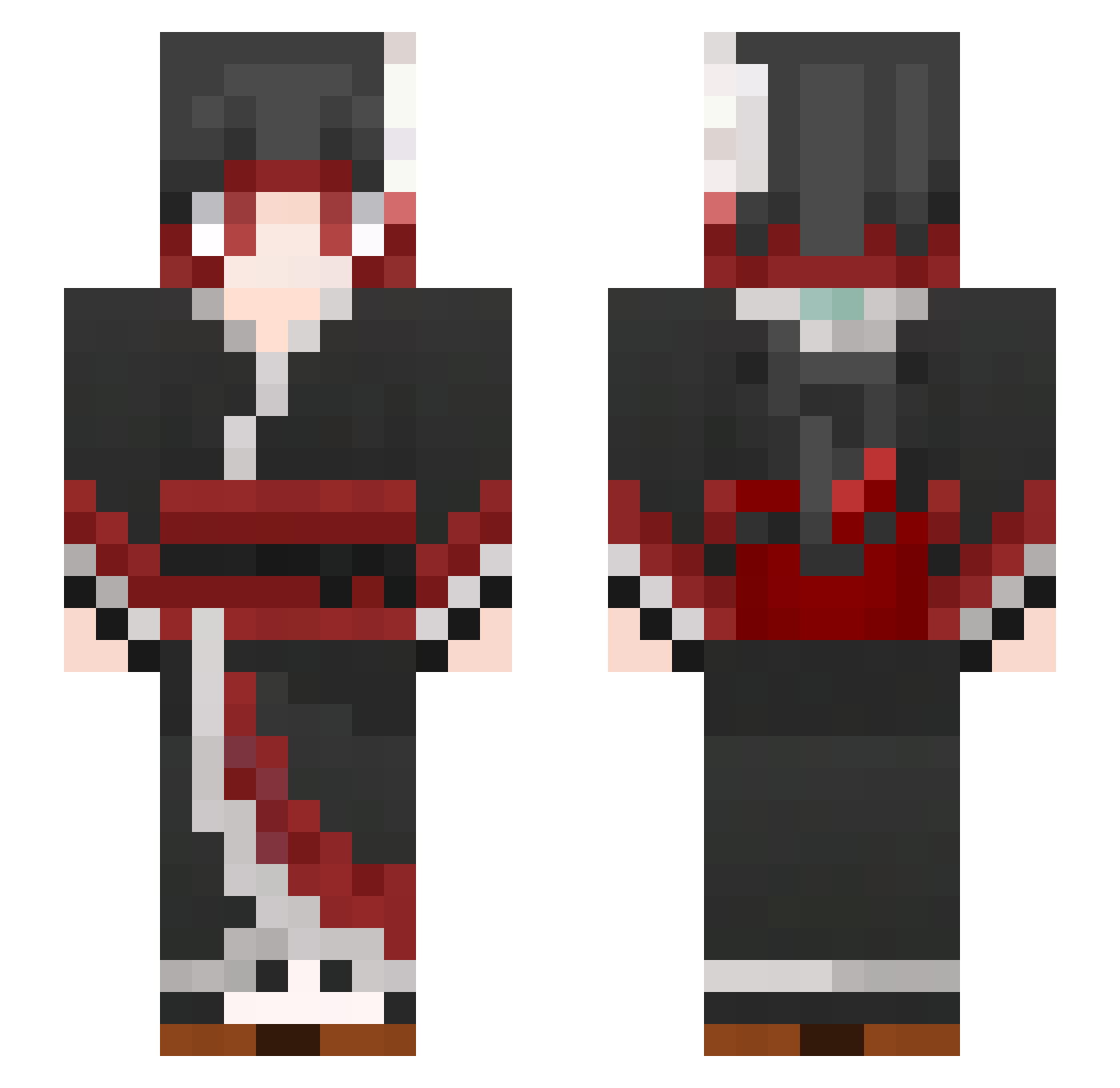 _Luciole_ Minecraft skin, front and back view