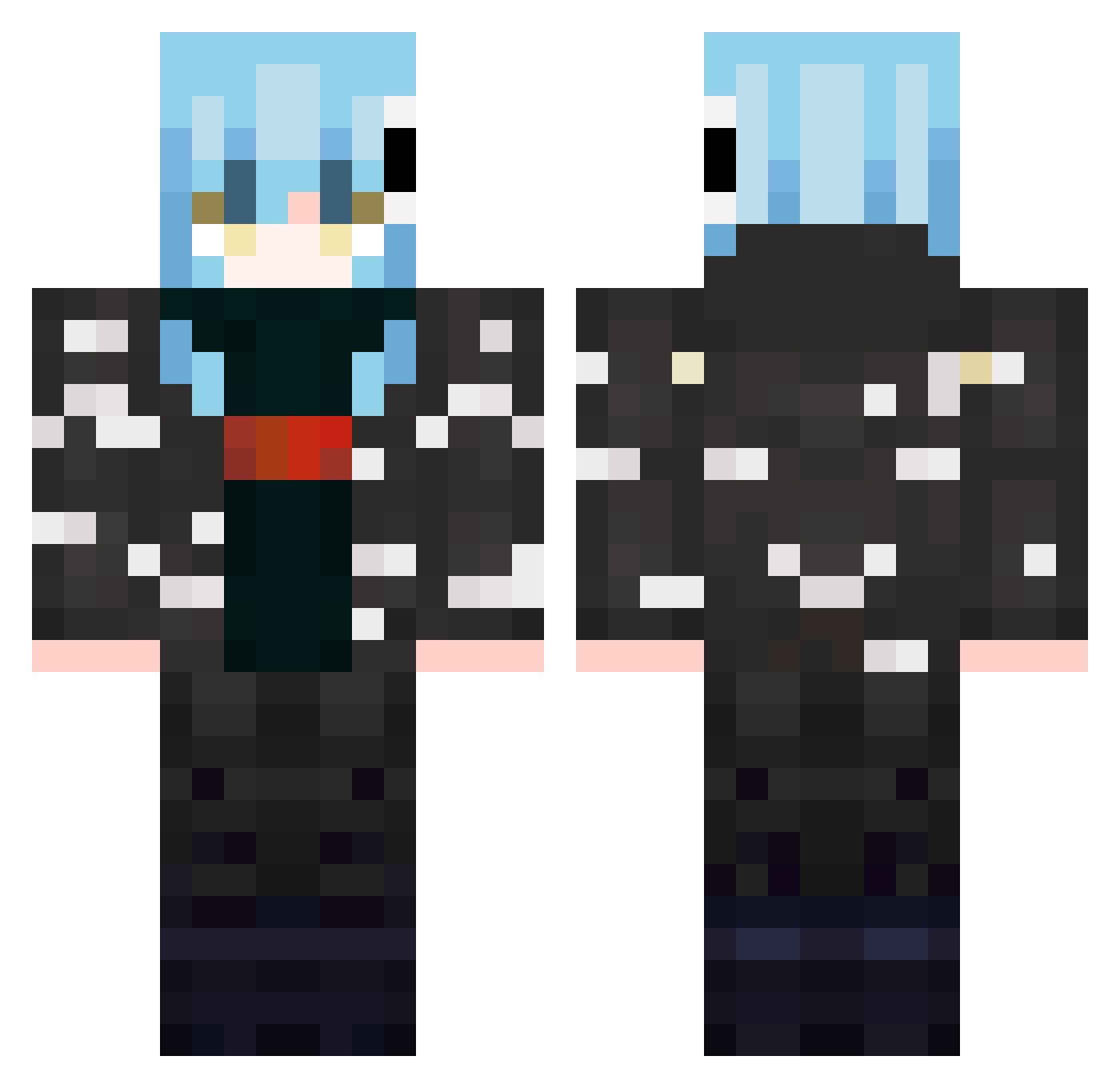 Slothyboi09 Minecraft skin, front and back view