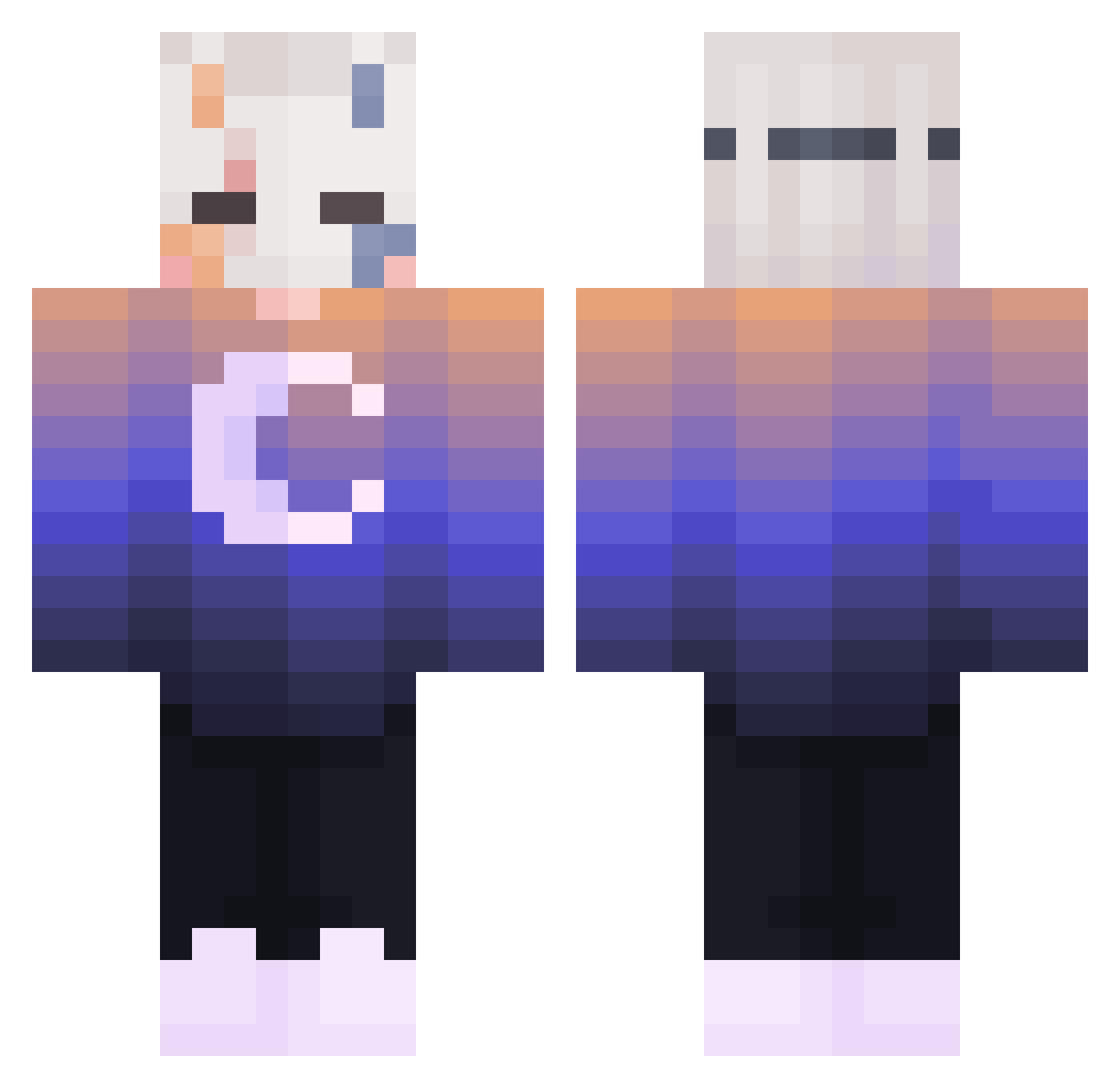 Papa_Squiggles Minecraft skin, front and back view