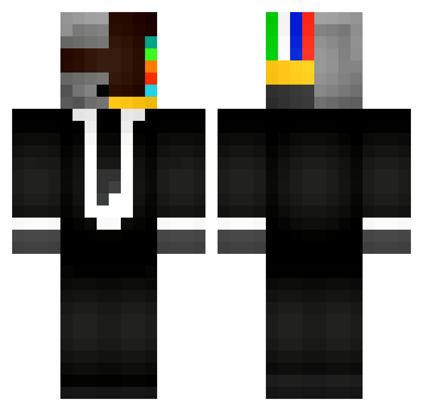 M4son_ Minecraft skin, front and back view