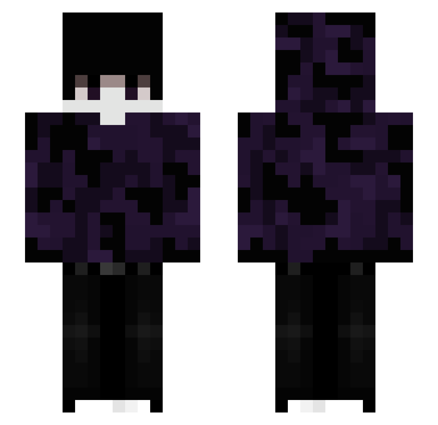 _NightFury1 Minecraft skin, front and back view