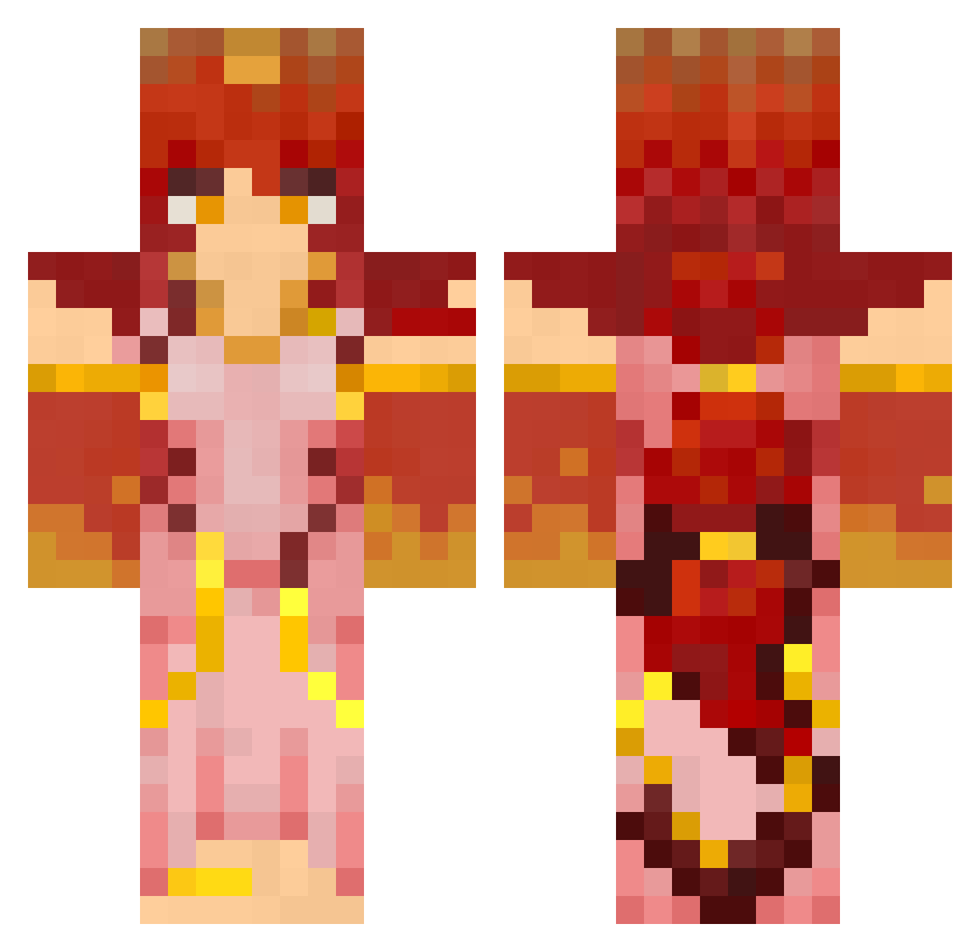 TarikVDS Minecraft skin, front and back view