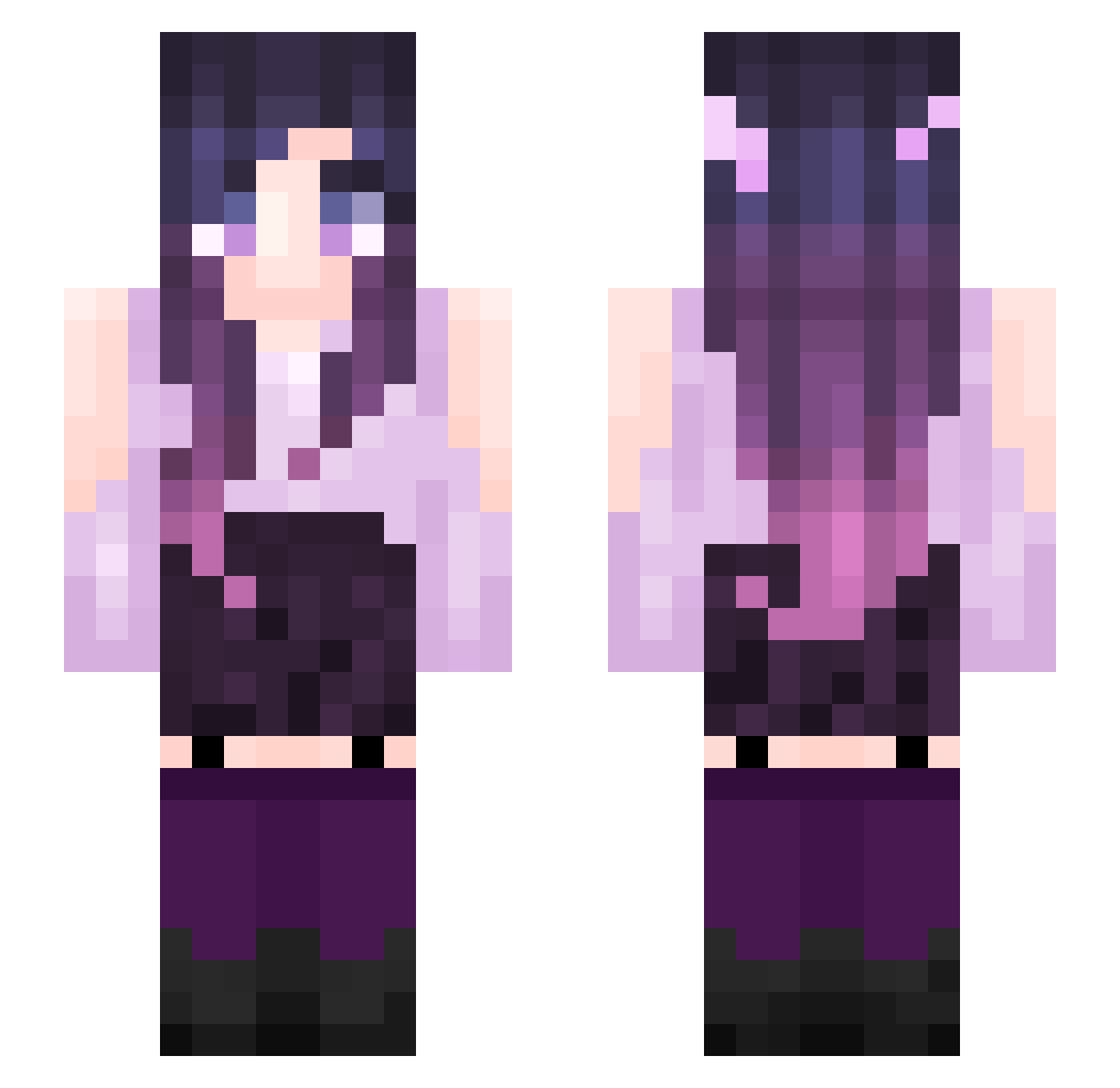 RyuIan030 Minecraft skin, front and back view
